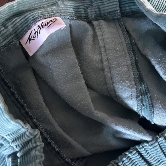 Vintage Truly Yours Green Teal Corduroy Midi Maxi Skirt Casual Fall 90s Retro 12 - Picture 7 of 7